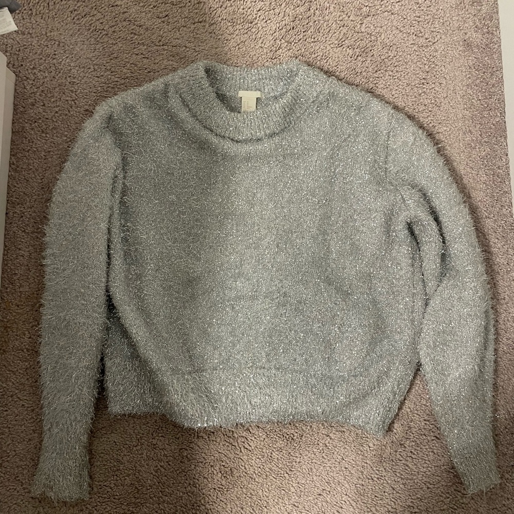 Size small sweatshirt. Wore once. Puffy & sparkly.